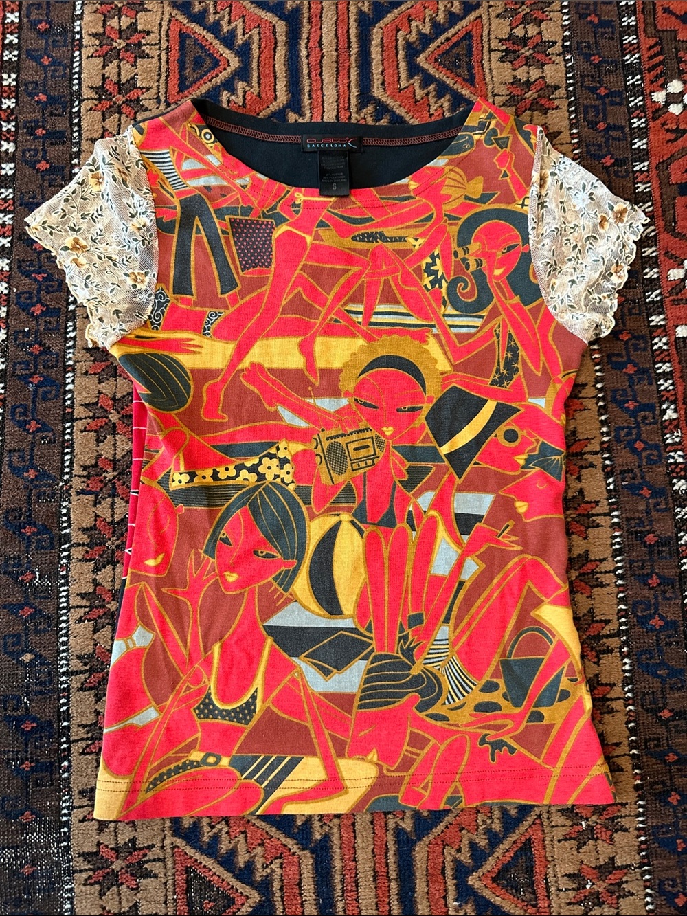Vintage Custo Barcelona Graphic Top